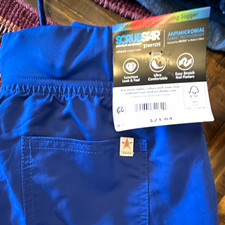 Scrubstar Women's Scrub Pants M Blue Solid Polyester Woven WM104A