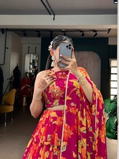 Luxury Marble Lehenga Choli With Floral Dupatta Boutique Party Wear