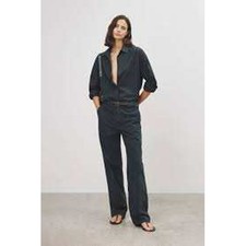 Nili Lotan Eliot Boy Pant in Midnight NWT Flat Front High Waist Wide Leg Size 10