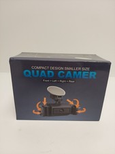 Quad Dashcam Compact 4 Way Camera W/Internal Memory Plus 64gb Card