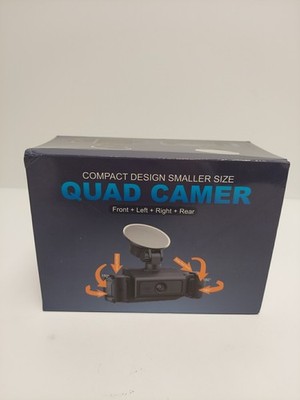 Quad Dashcam Compact 4 Way Camera W/Internal Memory Plus 64gb Card