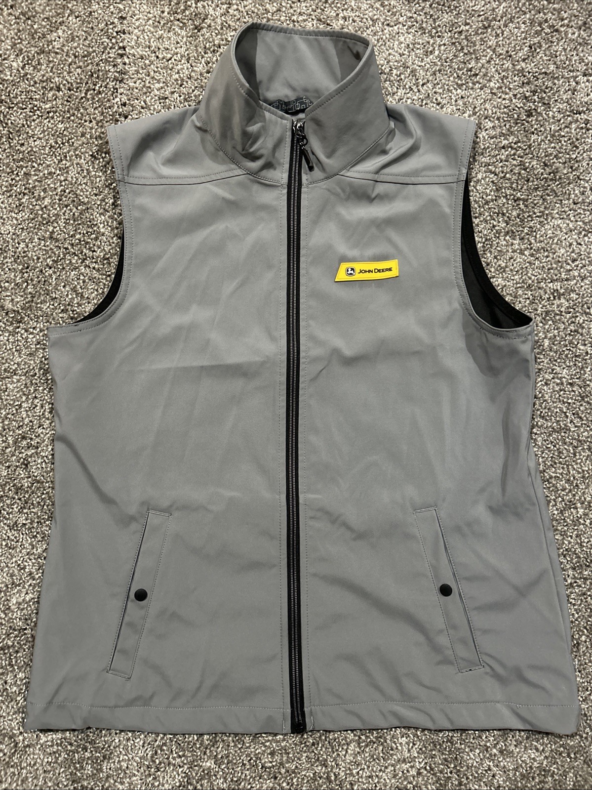John Deere Womens Medium Gray Softshell Logo Full… - image 1