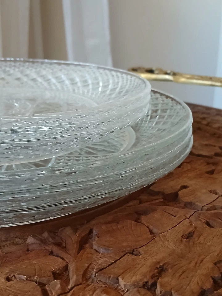 Juego de platos Durand vintage de 6 piezas de cristal De'Arcues Foto 3 de 4