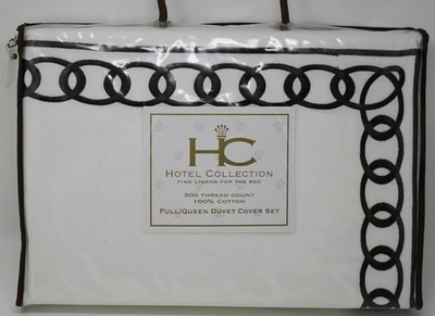 Hotel Collection by Hillcrest Brown Embroidere Duvet Cover Shams 3 pc Set Queen - Image 1 of 4