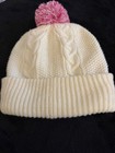The North Face Women's Cable-Knit Beanie Knit Hat Pink Ribbon Pom One Size — photo 6