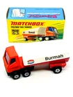 Matchbox Lesney Superfast 63 Freeway Gas Tanker in red & white, "Burmah" mib!