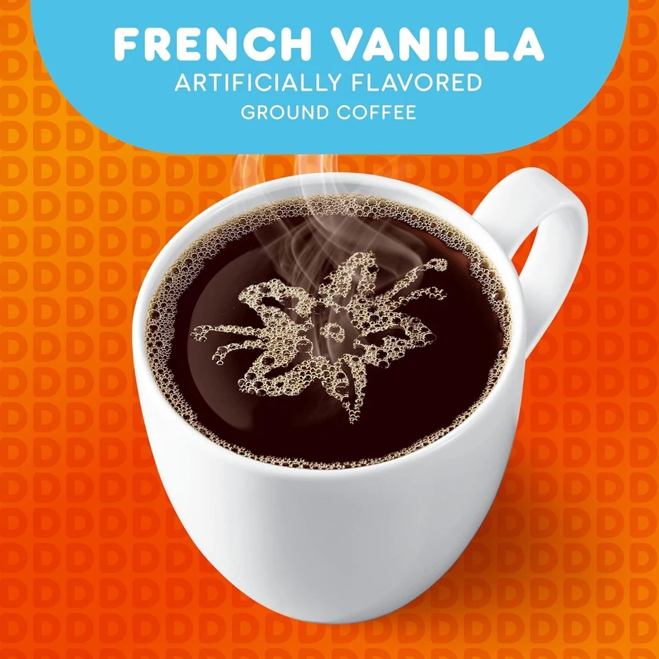 Dunkin' French Vanilla Flavored Coffee, Medium Roast 60 K Cups Pods 6x10 7/21/25 - Image 3 of 3