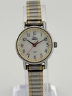 Timex Indiglo Two-Tone Quartz Watch Expansion Band Vintage Style Running