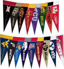 NCAA Big Twelve Complete 4" x 9" Felt Mini Pennant League Set (Includes ALL Team