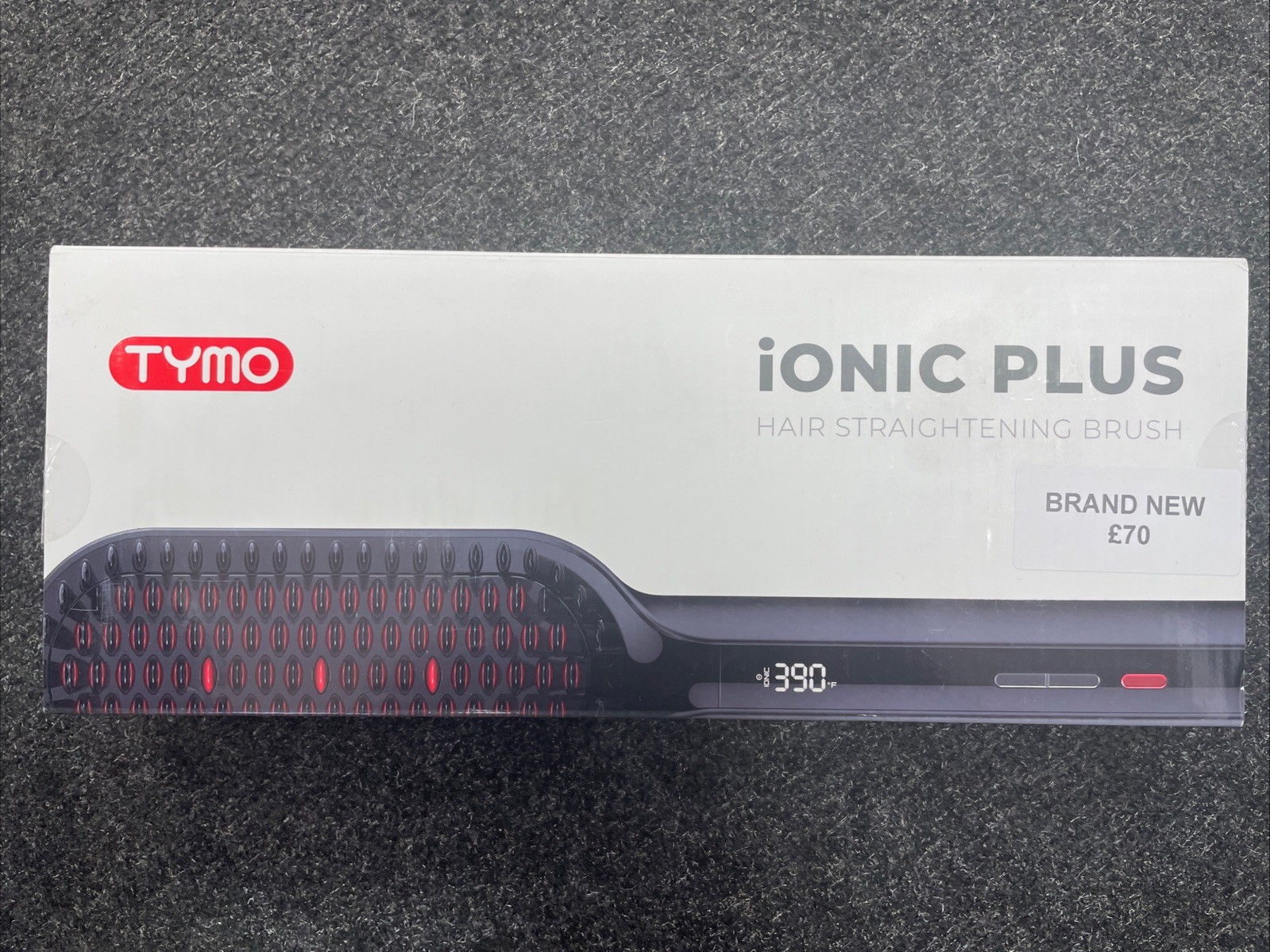 Tymo Ionic Plus Hair Straightening Brush - Black - Image 2