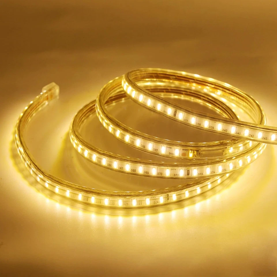 Striscia LED, 4M, Luce Blu, 220V SMD 3014, 120 Leds/M, IP65 Impermeabile, Flessi - Immagine 3 di 4