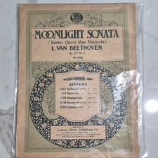 Century Music Moonlight Sonata L. Van Beethoven Piano Sheet Music Op. 27 No. 2