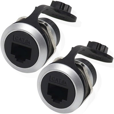 CAT6 RJ45 Panel Mount Ethernet Connector 2 Pack Wasserdicht