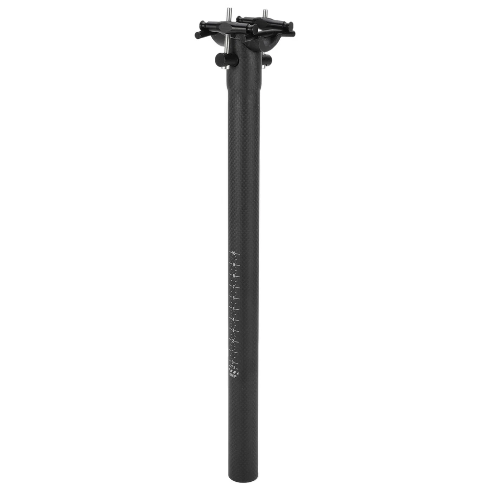 Tige De Selle De Vélo Ultra Légère En Fibre De Carbone Noir Mat 1 Pc 27.2X450Mm - Photo 1/4