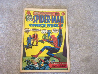 Spider-Man Comics Weekly # 2 UK Marvel Comics , Feb 24th 1973 Coupons Intact FN