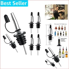 Versatile Olive Oil and Liquor Pour Spouts - 6 Pack with Leak Prevention