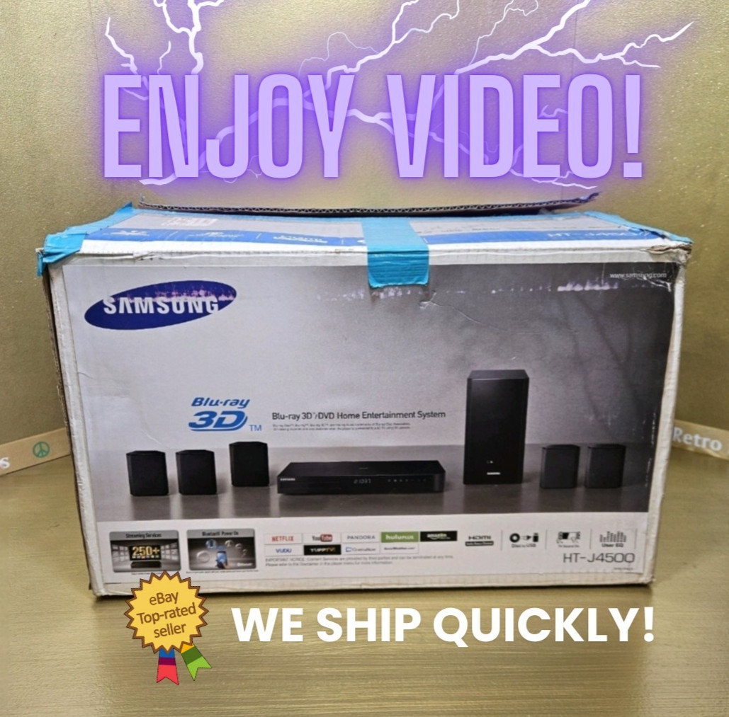 Samsung ht-j4500 5. 1 ch 500 watts blu-ray 3d/dvd home entertainment system