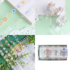5 rollos de cinta decorativa cinta transparente cinta para manualidades de flores cinta adhesiva de mariposas