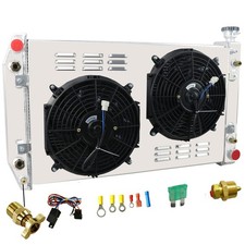 Aluminum Radiator 1988-1999 C/K 1500 2500 3500 V6 V8 3 Row Crossflow Fan Kit