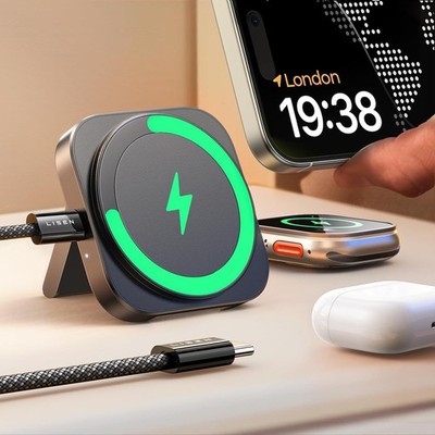 Ladestation 2 in 1 MagSafe 25W für iPhone 17 Pro Max 16 15 14 13 Apple Watch
