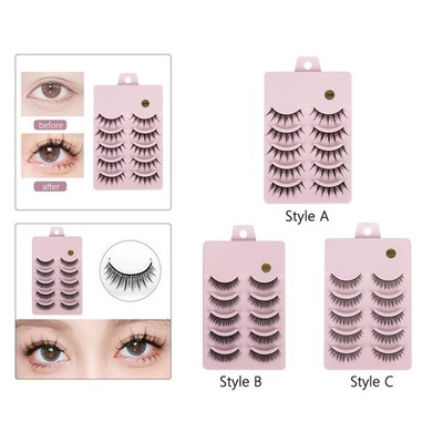 Spiky False Eyelashes Makeup Lash Strip 3D 5 Paar für Prom Hochzeiten
