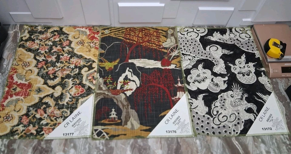 HIGH END DESIGNER FABRIC SAMPLE 31 Pieces CR LAINE 18"x12" - Image 3 of 4