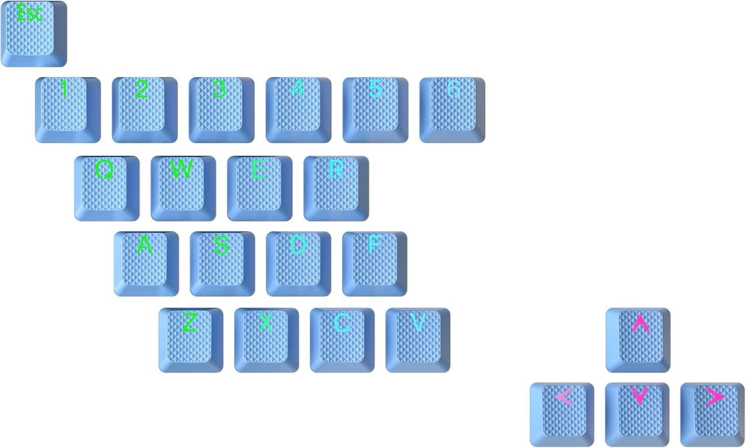 Rubber Keycap Set: Double Shot Translucent OEM Profile for Mechanical Gaming Keyboards