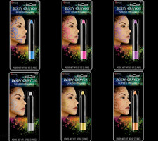 HALLOWEEN FACE / BODY STICK BODY CRAYON SHIMMER -COSTUME MAKEUP 6 SHADES PICK 1