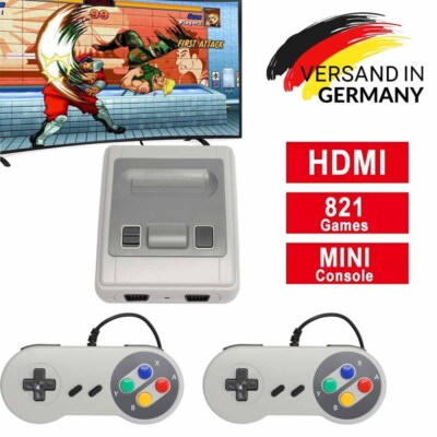 Classic Edition Konsole Retro Eingebaute 821 Spiele Spielkonsole für Geschenk DE