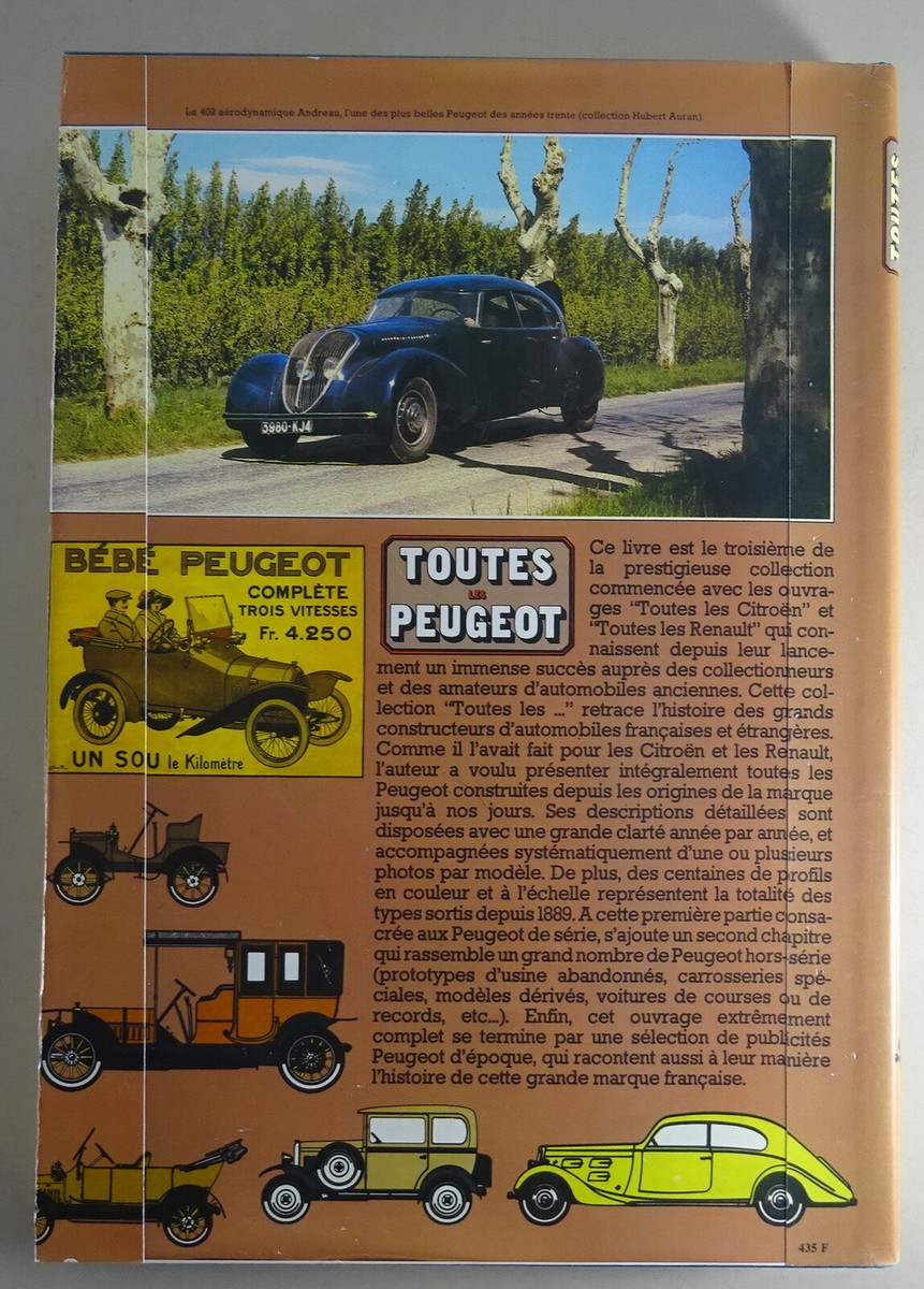 プジョー 洋書（toutes les Peugeot） Pictorial Book: All