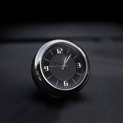 Car Clock Black For Car Interior Parts Luminous Electronic Quartz Ornaments Trim