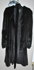 Designer Manzari Black Belted Mink Coat, Size Xxl Gorgeous!