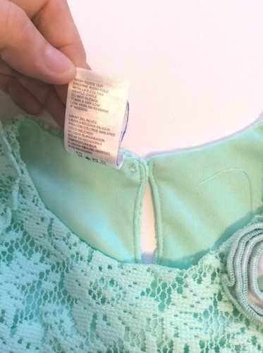 Toddler Girls Dress Mint Green Floral Lace 24 Months - Picture 7 of 7