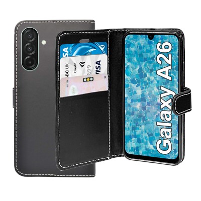 Für Samsung Galaxy A26 Handy Hülle Wallet Flip PU Leder Ständer Karten Cover