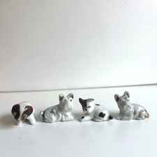 Vintage Animal Figurine Porcelain Japan Lot Ceramic Dog Scottie Terrier Brown