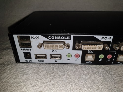Avocent SwitchviewDVI 4SVDVI10, 4 Port, Audio + USB Hub, KVM, Schwarz - Bild 4 von 6