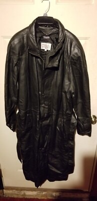 pelle studio mens soft leather trench coat