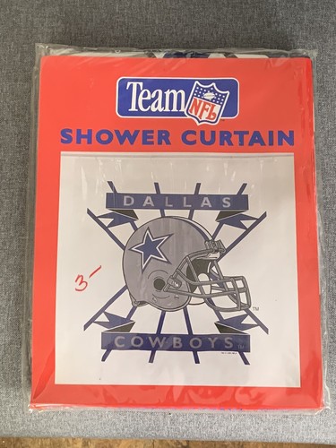 Dallas CowBoys Vinyl Shower Curtain(70”x72”)Vintage(1996)Jay Franco Factory Seal