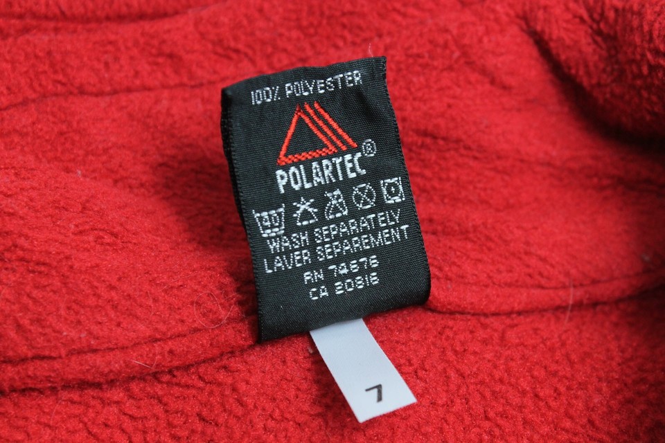LOWE ALPINE Polartec Sweatshirt Men's SMALL Fleece Full Zip Pockets Red