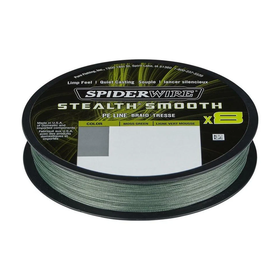 Multifibra Spiderwire Stealth Smooth 8 Verde 165 Yards - 150mt trecciato - Immagine 2 di 4