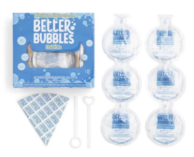 Better Bubbles Refill Kit Includes 6 Concentrate Refills, 2 Wands, Measuring Cup