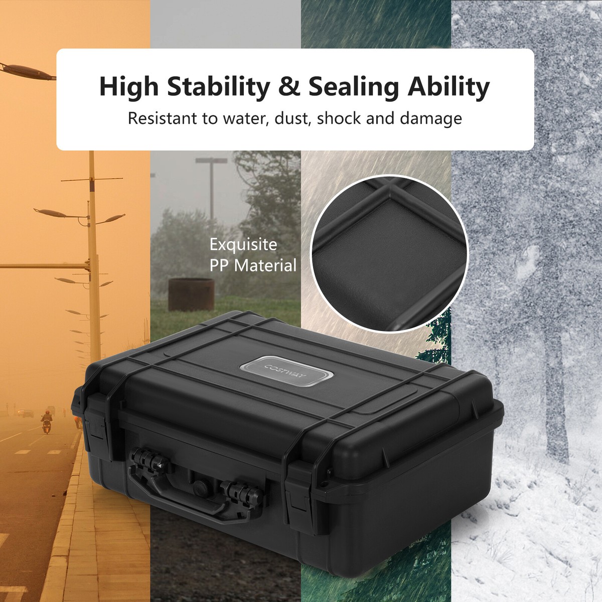 22-Inch Multi-Purpose Hard Case Camera Box W/ Customizable Foam 