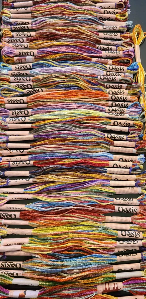 40 Variegated Silk Rayon Cross Stitch Embroidery Threads Lot Embroidery Floss - Image 4 of 4