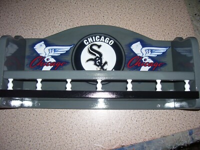 Chicago White Sox Bobble head Display shelf w/ Gallery Rail shelf 5 x 18 in.
