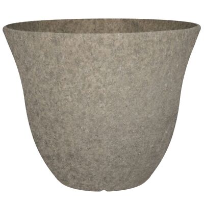 Classic Home and Garden Honeysuckle Plastic Flower Pot Planter, Stone Grey, 13''
