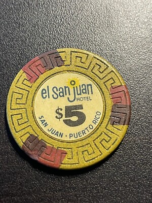 $5 El San Juan Puerto Rico Casino Chip ESJ-5g