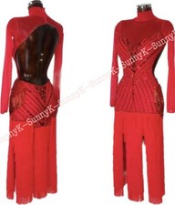 jz Handmade Women Samba Ballroom Swing Salsa Rumba Latin Dance Dress RHYTHM