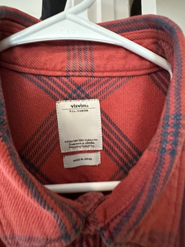 Visvim 15Ss 0115105011027 Black Elk Flannel Check Long Sleeve Shirt Red Large - Picture 4 of 8