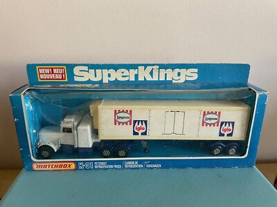 Matchbox 12'' Peterbilt Refrigeration Trailer K-31 Iglo LKW Diecast 1978 Boxed