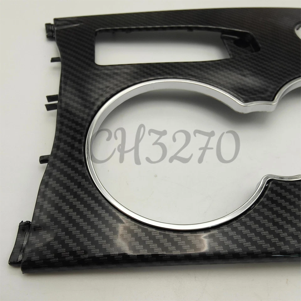 Carbon Fiber Center Cup Holder Trim Panel Cover for Mercedes Benz C200 C180 C230 - Image 4 of 4